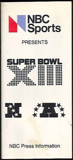 Super Bowl XIII       Program