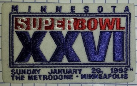 Super Bowl XXVI       Patch