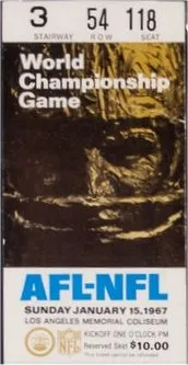 Super Bowl I          Ticket