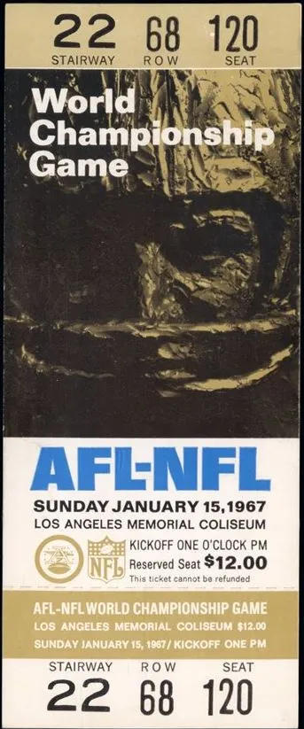 Super Bowl I          Ticket
