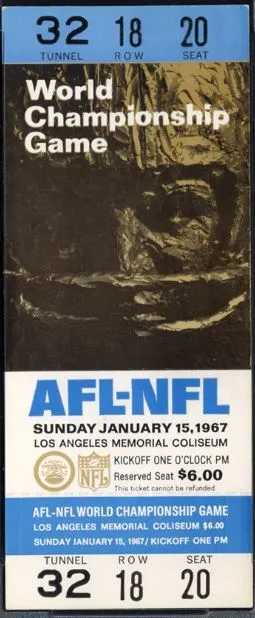 Super Bowl I          Ticket