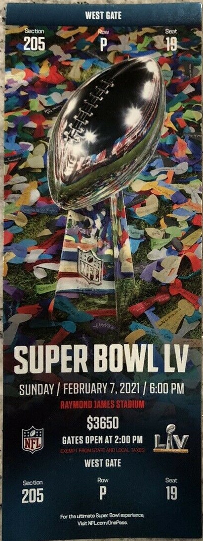 Super Bowl LV         Ticket