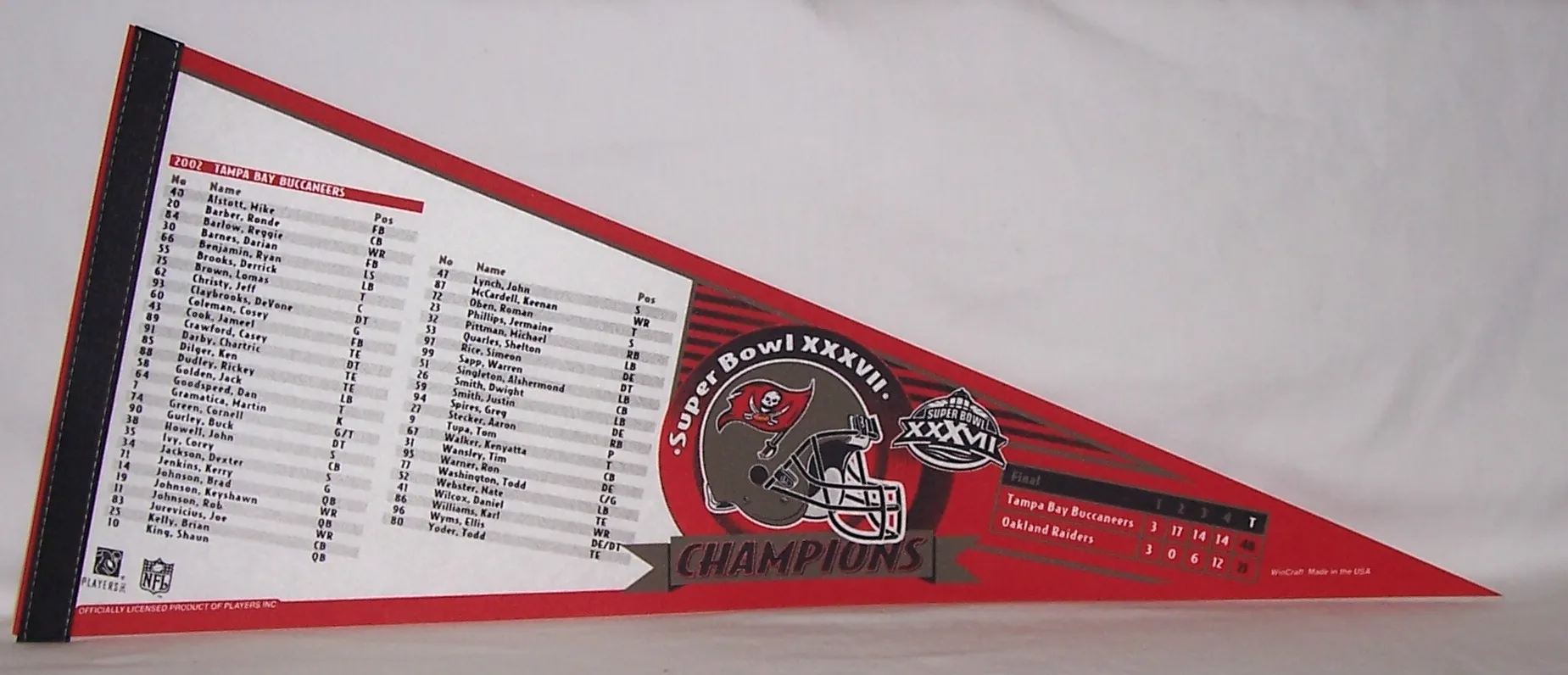 Super Bowl XXXVII     Pennant