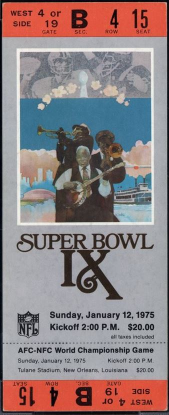 Super Bowl IX         Ticket