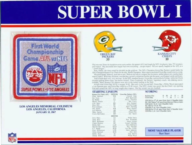 Super Bowl I          Patch