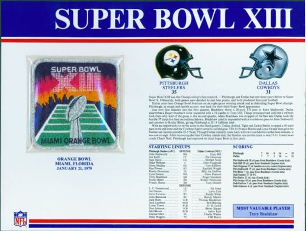 Super Bowl XIII       Patch