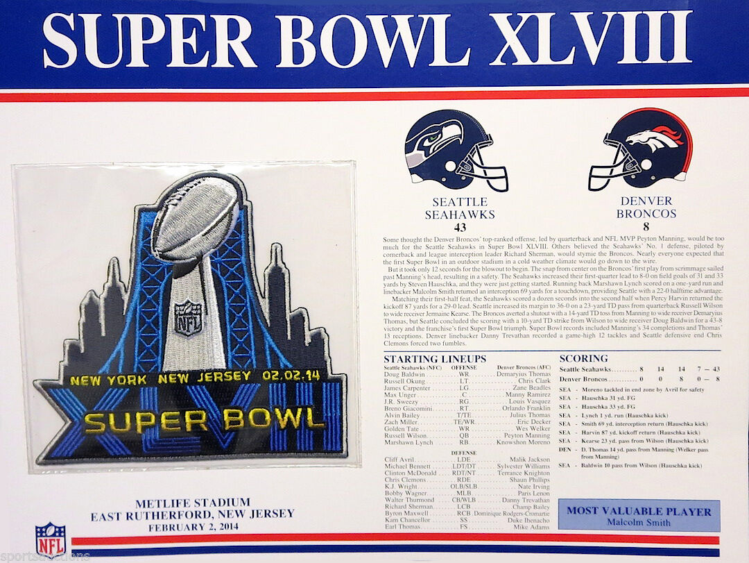 Super Bowl XLVIII     Patch