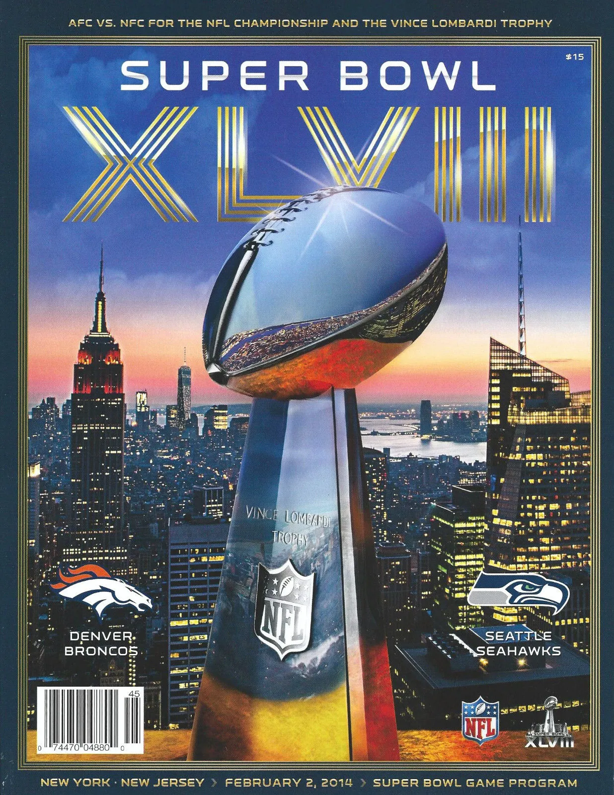Super Bowl XLVIII     Program