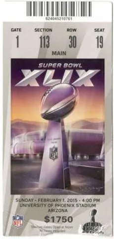 Super Bowl XLIX       Ticket