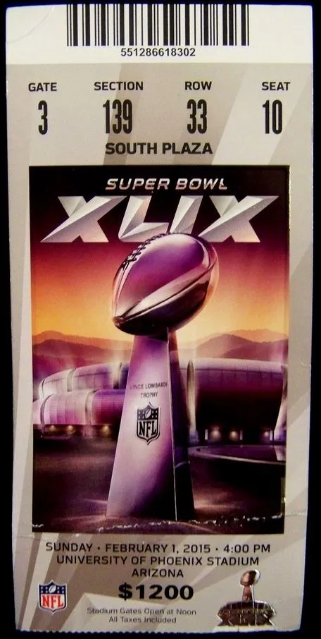 Super Bowl XLIX       Ticket