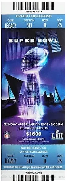 Super Bowl LII        Ticket