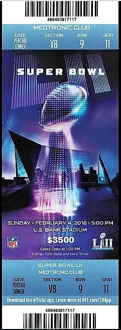 Super Bowl LII        Ticket