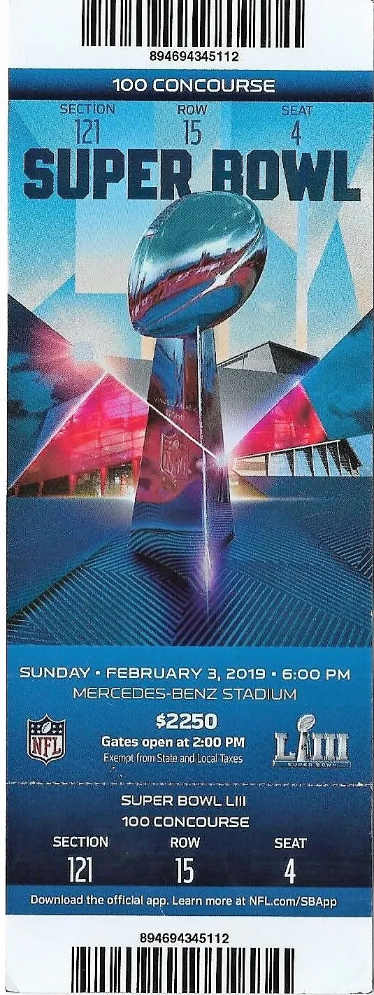 Super Bowl LIII       Ticket