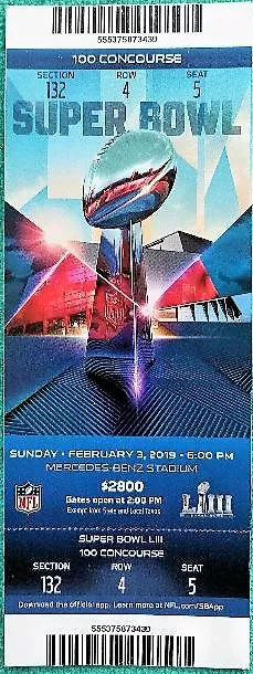 Super Bowl LIII       Ticket