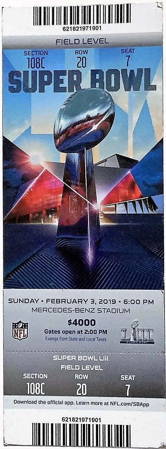 Super Bowl LIII       Ticket