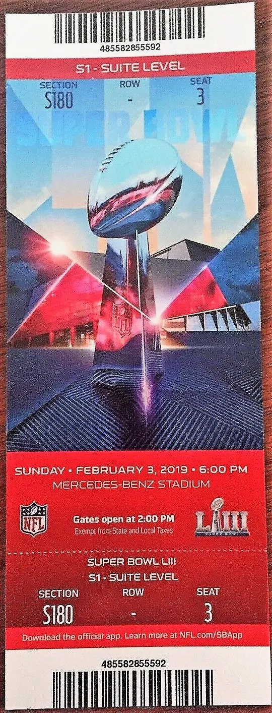 Super Bowl LIII       Ticket