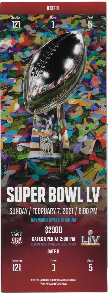 Super Bowl LV         Ticket