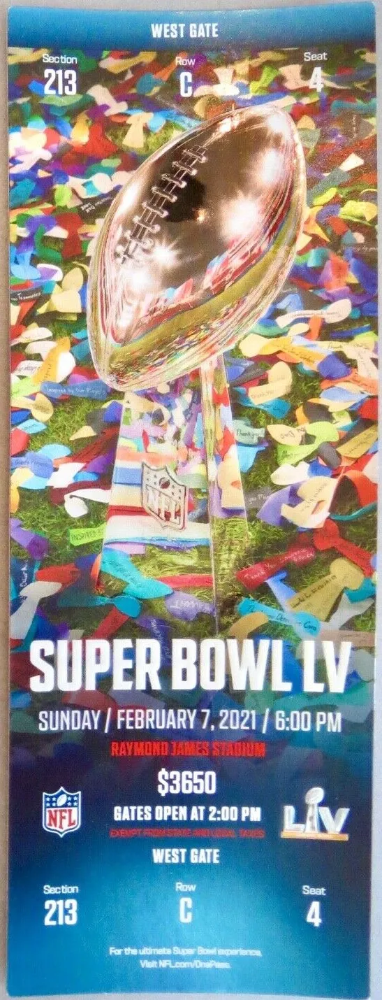 Super Bowl LV         Ticket