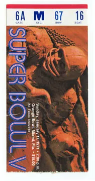 Super Bowl V          Ticket