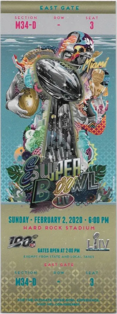 Super Bowl LIV        Ticket