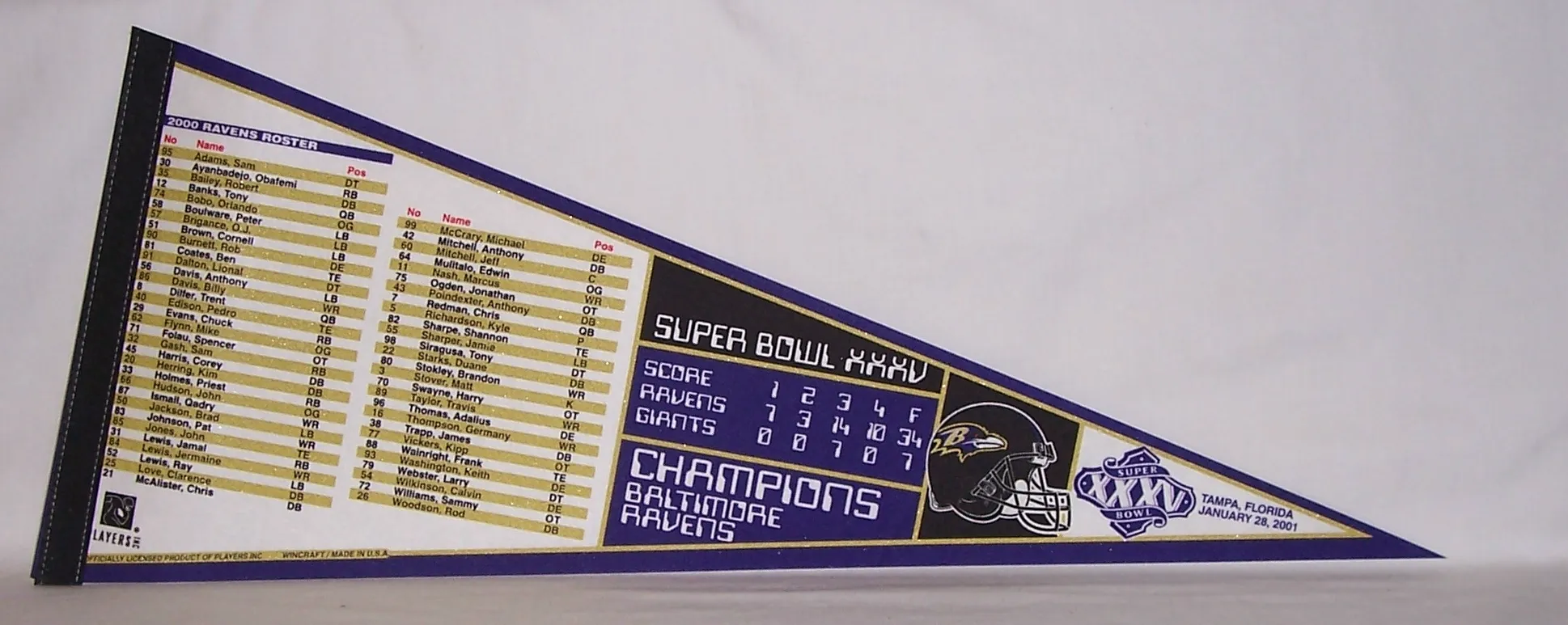 Super Bowl XXXV       Pennant