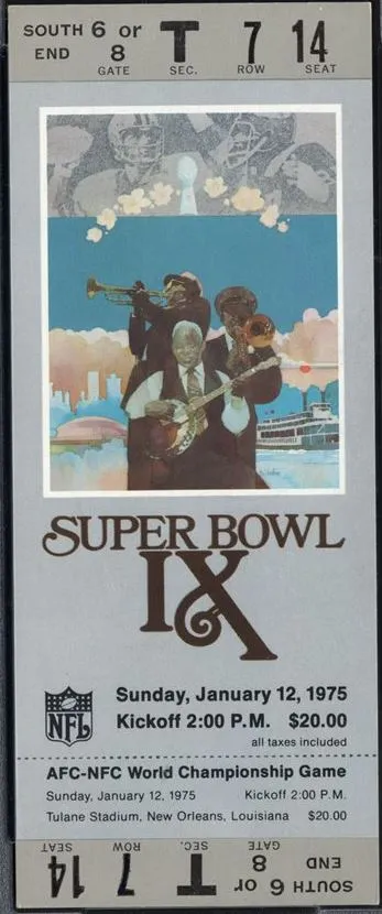 Super Bowl IX         Ticket