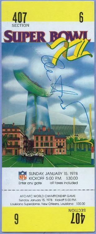 Super Bowl XII        Ticket