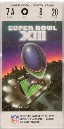 Super Bowl XIII       Ticket