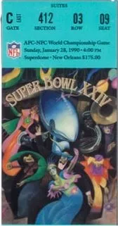 Super Bowl XXIV       Ticket