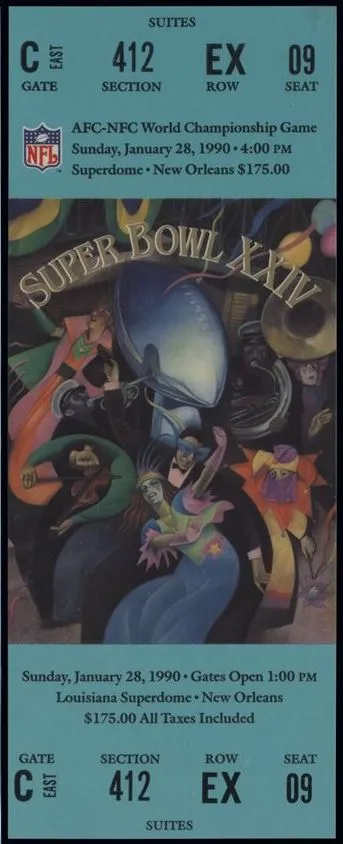 Super Bowl XXIV       Ticket