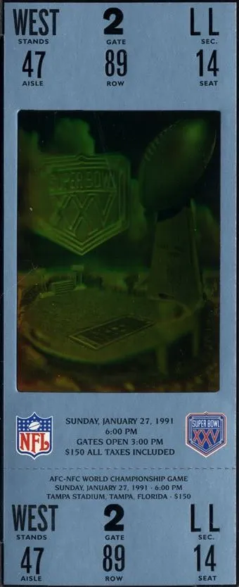 Super Bowl XXV        Ticket