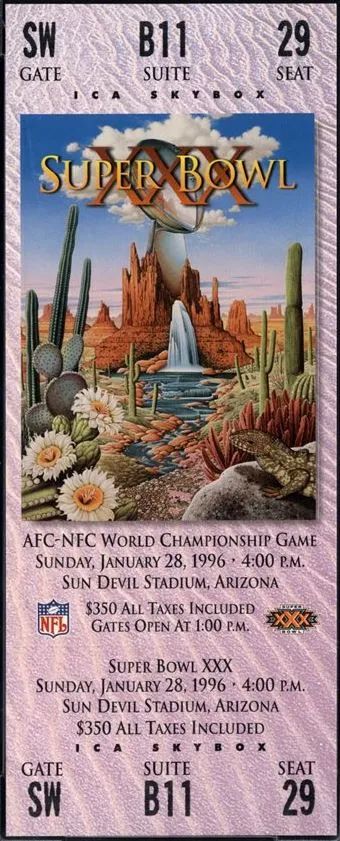 Super Bowl XXX        Ticket