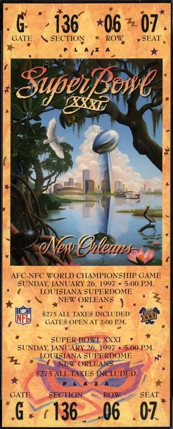 Super Bowl XXXI       Ticket