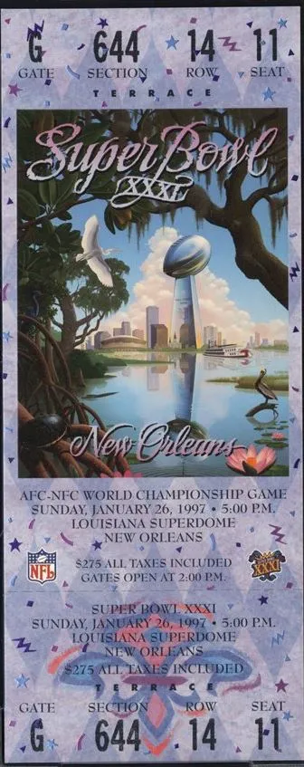 Super Bowl XXXI       Ticket