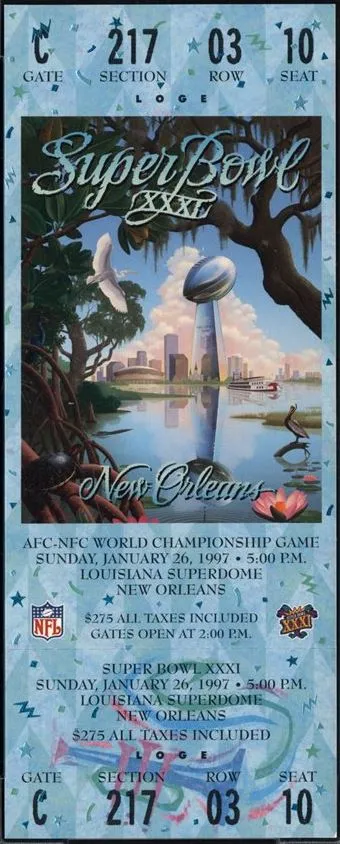 Super Bowl XXXI       Ticket