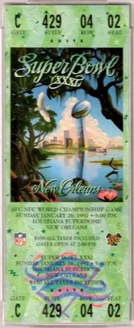 Super Bowl XXXI       Ticket