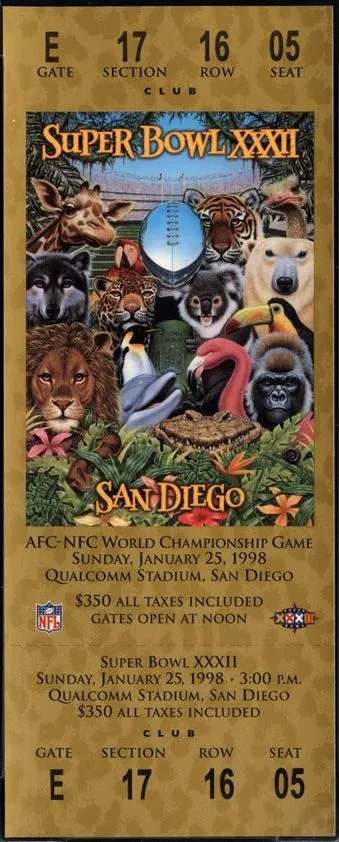 Super Bowl XXXII      Ticket