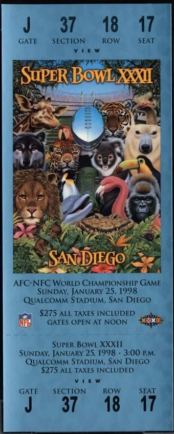 Super Bowl XXXII      Ticket