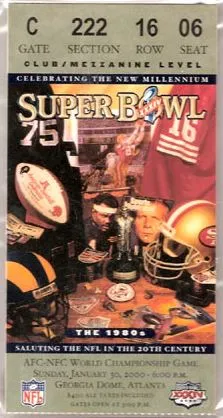 Super Bowl XXXIV      Ticket