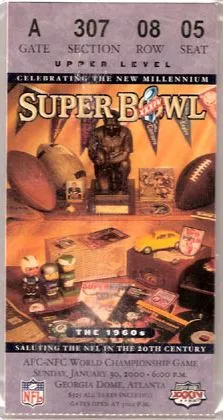 Super Bowl XXXIV      Ticket