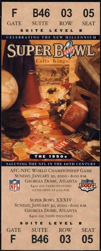 Super Bowl XXXIV      Ticket