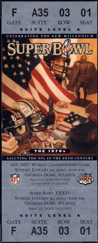 Super Bowl XXXIV      Ticket
