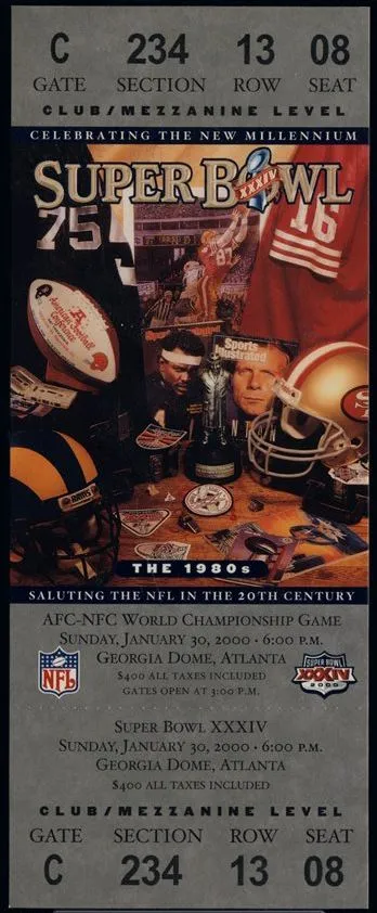 Super Bowl XXXIV      Ticket