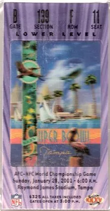 Super Bowl XXXV       Ticket