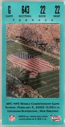 Super Bowl XXXVI      Ticket
