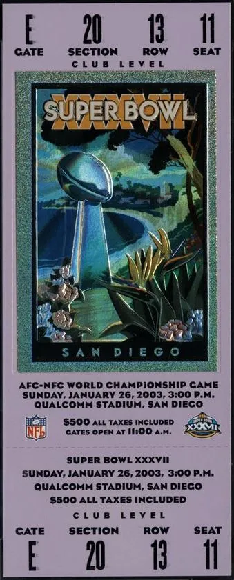 Super Bowl T          Ticket