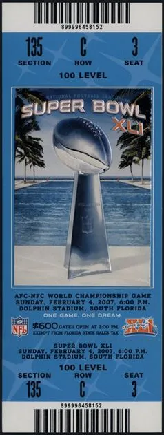 Super Bowl T          Ticket