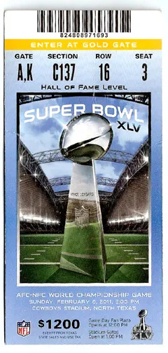 Super Bowl XLV        Ticket