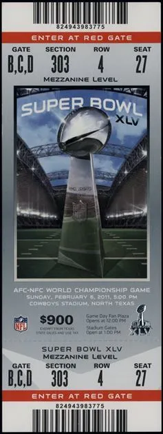 Super Bowl XLV        Ticket