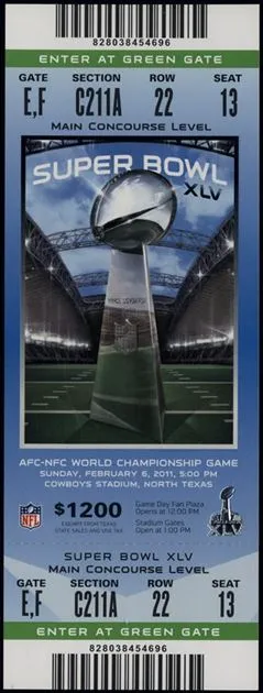 Super Bowl XLV        Ticket